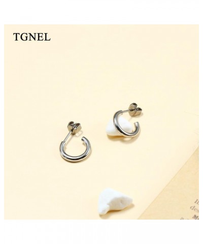 Titanium Earrings Hoops Open C Titanium Hoops for Women 9mm-50mm, Small/Big Lightweight Round Surgical Grade Titanium Earring...