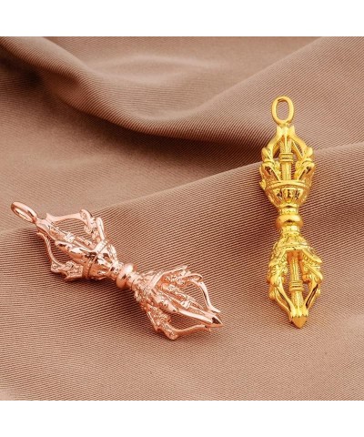 Tibetan Treasures - 10K Gold Vajra Pendant, Symbol of Power and Wisdom… 10K Rose Gold L $157.32 Pendants