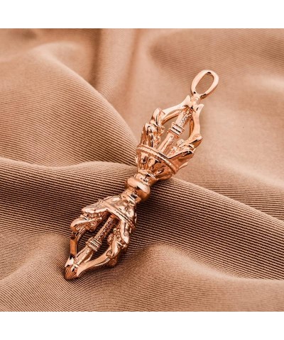 Tibetan Treasures - 10K Gold Vajra Pendant, Symbol of Power and Wisdom… 10K Rose Gold L $157.32 Pendants