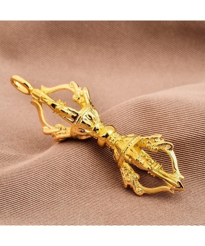 Tibetan Treasures - 10K Gold Vajra Pendant, Symbol of Power and Wisdom… 10K Rose Gold L $157.32 Pendants