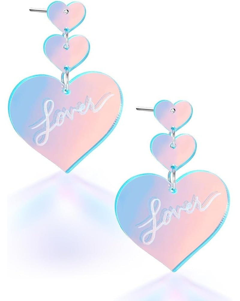 Lover Pink Heart Taylor Earrings Cute Dangle Drop Heart-Shaped TS earrings Friendship Earrings Accessories Trendy Stuff Gifts...