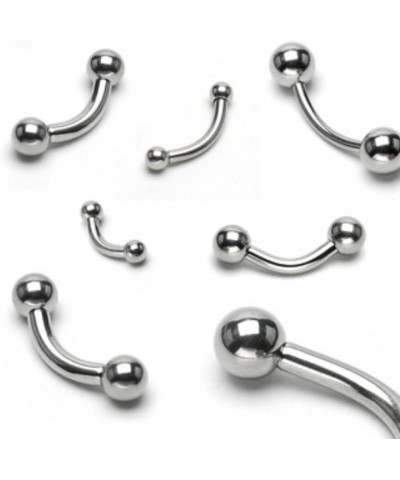 Ball 316L Surgical Steel Curved Barbell 18GA, Length: 10mm, Ball Size: 3mm $8.24 Body Jewelry