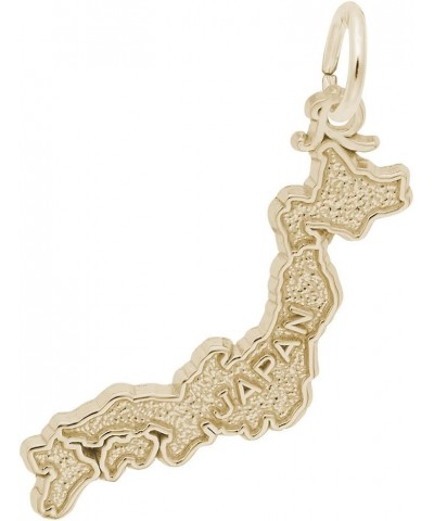 Map of Japan Charm, Charms for Bracelets and Necklaces Yellow Gold $23.46 Bracelets