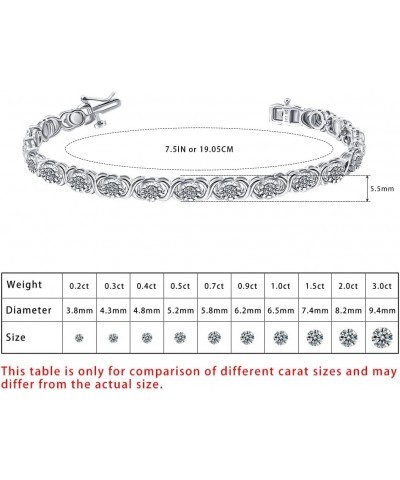 Tennis Bracelets for Women - 1/4 Carat Round-cut Natural Diamond Tennis Bracelets (I-J, I3) in Flash-plated Sterling Silver |...