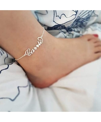 Name Anklet Personalized,Name Anklets for Women ,Custom Anklet,Ankle Bracelet with Name,Anklet Bracelets With Names ,18K Gold...