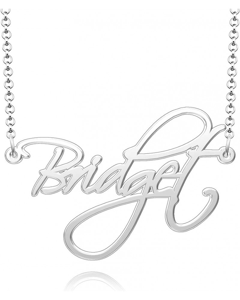 Custom Name Necklaces for Women Sterling Silver Personalized Jewelry Bridget $17.10 Necklaces