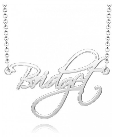 Custom Name Necklaces for Women Sterling Silver Personalized Jewelry Bridget $17.10 Necklaces