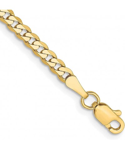 14k Yellow Gold 8 Inch 2.9mm Curb Chain Bracelet Beveled Fine Jewelry For Women Gifts For Her $123.36 Bracelets