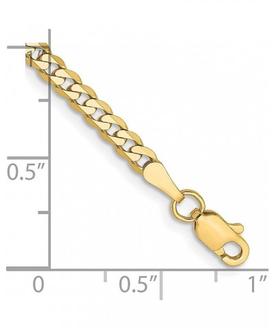 14k Yellow Gold 8 Inch 2.9mm Curb Chain Bracelet Beveled Fine Jewelry For Women Gifts For Her $123.36 Bracelets