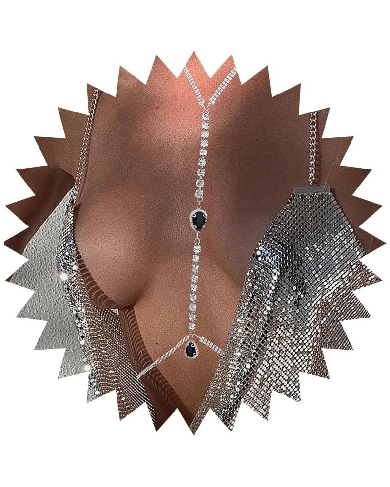 Rhinestone Body Chain Crystal Body Jewelry Shining Body Chains Luxury Rhinestone Waist Body Chain Festival Party Body Jewelry...