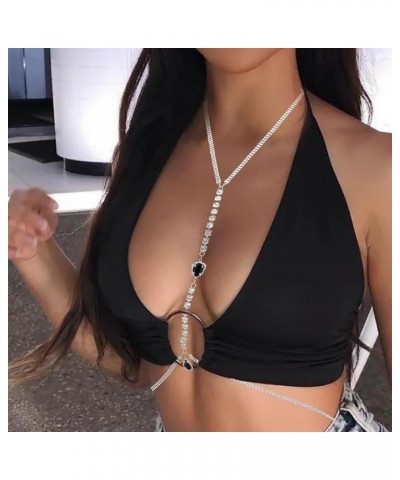 Rhinestone Body Chain Crystal Body Jewelry Shining Body Chains Luxury Rhinestone Waist Body Chain Festival Party Body Jewelry...