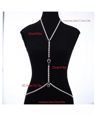 Rhinestone Body Chain Crystal Body Jewelry Shining Body Chains Luxury Rhinestone Waist Body Chain Festival Party Body Jewelry...