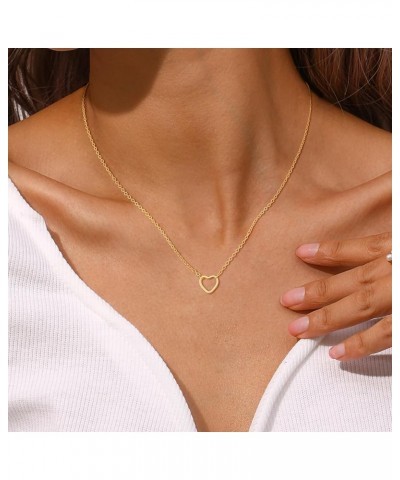 Heart Gold Choker Neckalce for Women Dainty Tiny Heart Pendant Necklace 14K Gold Plated Simple Trendy Jewelry for Teen Girls ...