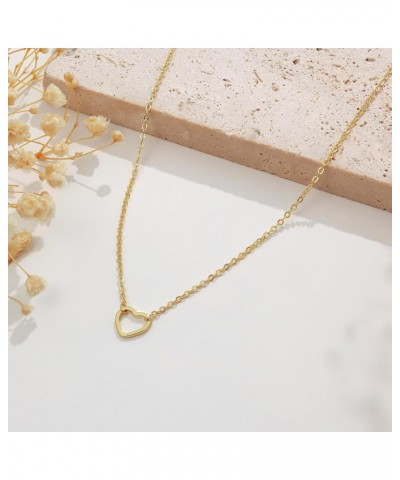 Heart Gold Choker Neckalce for Women Dainty Tiny Heart Pendant Necklace 14K Gold Plated Simple Trendy Jewelry for Teen Girls ...