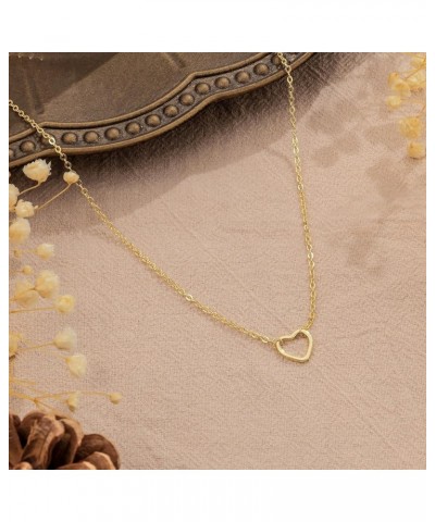 Heart Gold Choker Neckalce for Women Dainty Tiny Heart Pendant Necklace 14K Gold Plated Simple Trendy Jewelry for Teen Girls ...