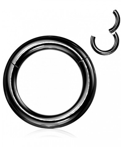 4G 6G 8G 10G 12G Clicker Rings 316L Surgical Steel Hinged Segment Hoop for Septum and Cartilage Earlobe Piercings, Diameter 1...