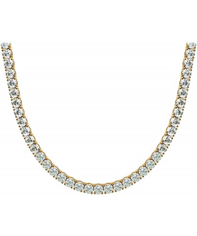 Unisex Sterling Silver 4mm Cubic Zirconia Tennis Necklace Available in 16"-36" … Gold 26.0 Inches $42.21 Necklaces