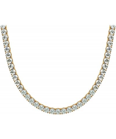 Unisex Sterling Silver 4mm Cubic Zirconia Tennis Necklace Available in 16"-36" … Gold 26.0 Inches $42.21 Necklaces