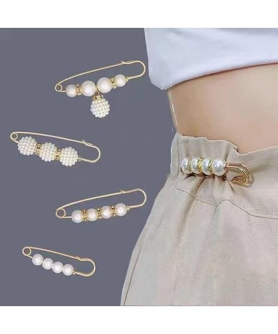 8 Pcs Pearl Brooches for Women Fashion Pearl Brooch Pins Sweater Shawl Clip Pearl Safety Brooch Decorative Collar Waist Brooc...