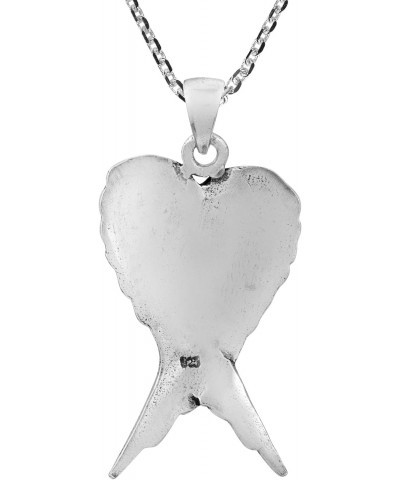 Beautifully Elegant Folded Angel Wings .925 Sterling Silver Pendant Necklace $11.04 Necklaces