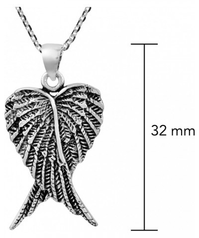 Beautifully Elegant Folded Angel Wings .925 Sterling Silver Pendant Necklace $11.04 Necklaces