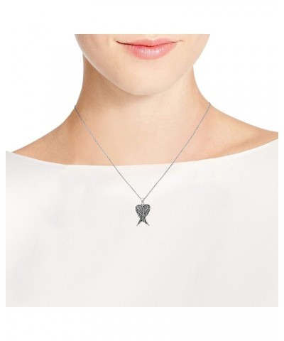 Beautifully Elegant Folded Angel Wings .925 Sterling Silver Pendant Necklace $11.04 Necklaces