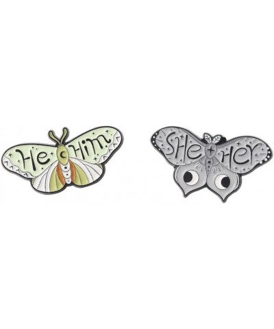 2pcs Enamel Butterfly Pronoun Brooches Pins Set for Women Girls Unisex Fashion Cute Colorful Insect Animal Backpacks Steampun...