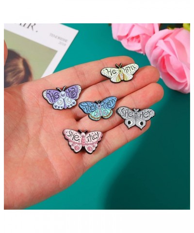 2pcs Enamel Butterfly Pronoun Brooches Pins Set for Women Girls Unisex Fashion Cute Colorful Insect Animal Backpacks Steampun...