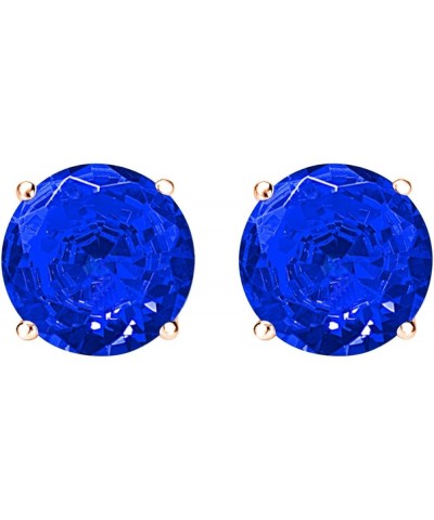 1/2-10 Carat Total Weight Sapphire Stud Earrings 4 Prong Screw Back Rose Gold 4.0 carats $106.40 Earrings