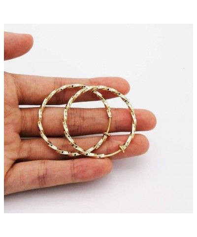 Twisted Large Clip On Earrings Gold Tone 1.18IN/1.57IN/1.96IN/2.36IN 4PCS Hoop Earrings Clip On Earrings for Women Girls No P...