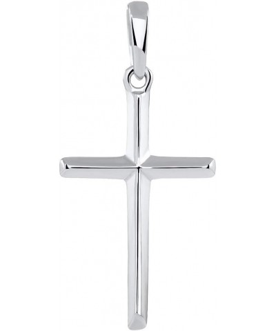 14K Solid White Gold Traditional Simple Religious Cross Pendant Necklace 20.0 Inches $69.75 Necklaces