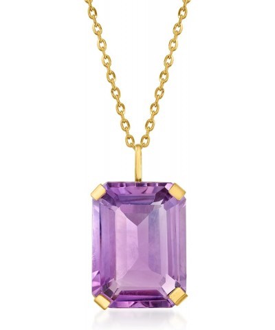 10.00 Carat Amethyst Pendant Necklace in 14kt Yellow Gold. 18 inches $138.60 Necklaces