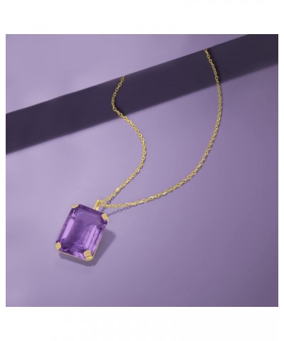 10.00 Carat Amethyst Pendant Necklace in 14kt Yellow Gold. 18 inches $138.60 Necklaces