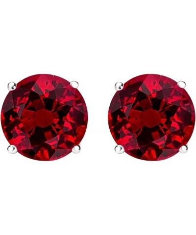 1/2-10 Carat Total Weight Ruby Stud Earrings 4 Prong Screw Back White Gold 0.5 carats $984.99 Earrings