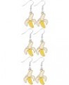 2 Pairs Banana Earrings Accessories Fruit Yellow Alloy Yellowx3pcs $9.18 Earrings