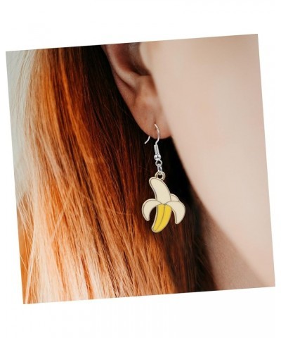 2 Pairs Banana Earrings Accessories Fruit Yellow Alloy Yellowx3pcs $9.18 Earrings