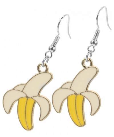 2 Pairs Banana Earrings Accessories Fruit Yellow Alloy Yellowx3pcs $9.18 Earrings