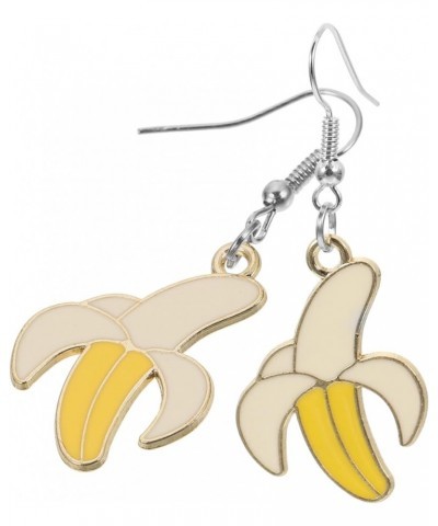 2 Pairs Banana Earrings Accessories Fruit Yellow Alloy Yellowx3pcs $9.18 Earrings