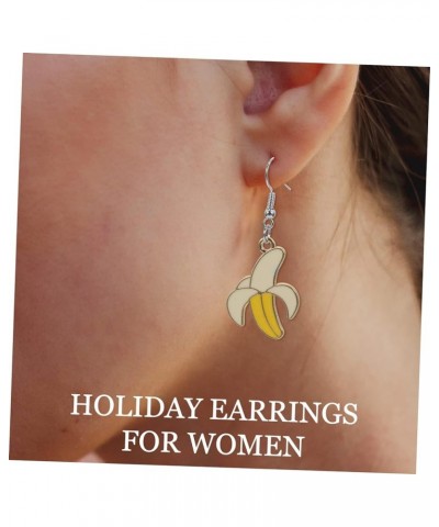 2 Pairs Banana Earrings Accessories Fruit Yellow Alloy Yellowx3pcs $9.18 Earrings