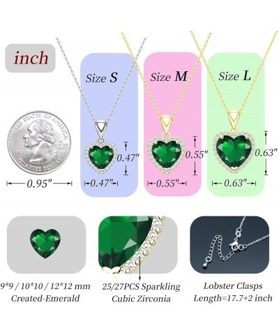 Love Heart Pendant Necklaces for Women Girls Cubic Zirconia Birthstone Gift Valentine's Day/Mother's Day/Christmas/Anniversar...