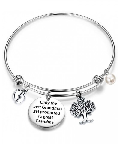 Baby Reveal Gift For Grandma New Grandma Bracelet Only The Best Grandmas Get Promoted To Great Grandma Baby Announcement Gift...