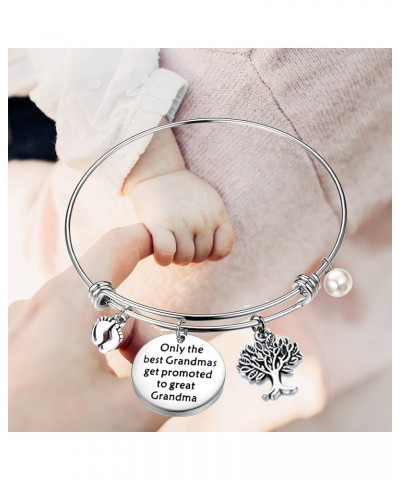 Baby Reveal Gift For Grandma New Grandma Bracelet Only The Best Grandmas Get Promoted To Great Grandma Baby Announcement Gift...