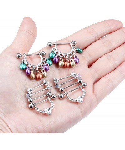 Vqoxaggi 16G Nipple Rings for Women Surgical Steel Nipple Piercing Jewelry Dragon Claw Nipple Ring Set silvertone $9.87 Body ...