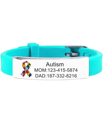 Personalized Autism Autistic Aspergers Bracelet for Teen Boys Girls Womens,Custom Autism Medical Alert ID Bracelets Adjust Si...