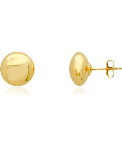 14k Gold Stud Earrings for Women | Yellow Gold Ball Earrings | 14k Gold Earrings for Women & Men | Button Gold Ball Stud Earr...