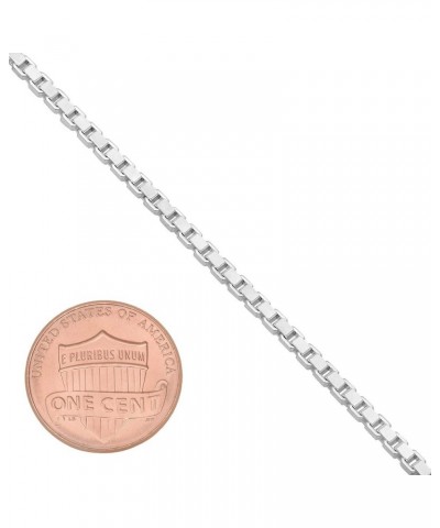 2.3mm Solid .925 Sterling Silver Square Box Chain Necklace 24.0 Inches $33.32 Necklaces