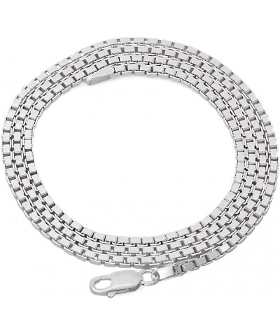 2.3mm Solid .925 Sterling Silver Square Box Chain Necklace 24.0 Inches $33.32 Necklaces