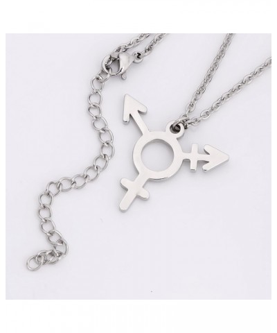 FTM MTF Transgender Symbol Bisexual Gay Lesbian Gift Gender Neutral Pendant Necklace 18 Silver $9.75 Necklaces