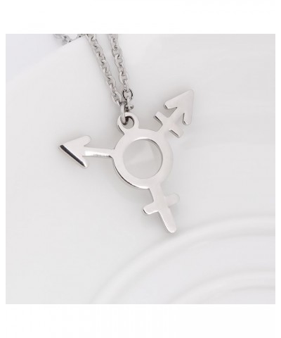 FTM MTF Transgender Symbol Bisexual Gay Lesbian Gift Gender Neutral Pendant Necklace 18 Silver $9.75 Necklaces