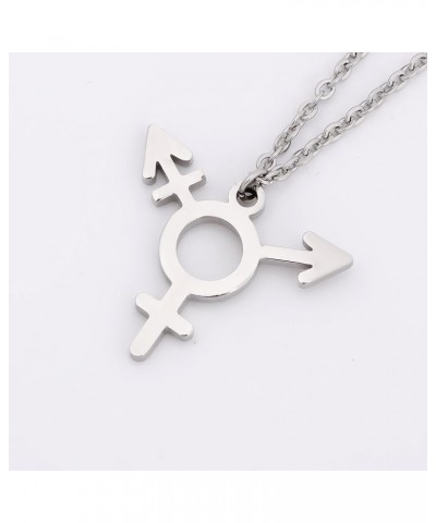 FTM MTF Transgender Symbol Bisexual Gay Lesbian Gift Gender Neutral Pendant Necklace 18 Silver $9.75 Necklaces